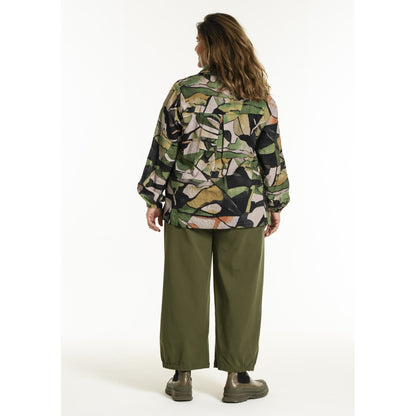 Gozzip Woman GSophia Shirt Blouse Shirt Blouse Green Print