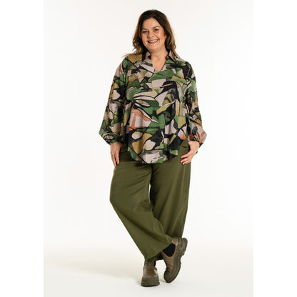 Gozzip Woman GSophia Shirt Blouse Shirt Blouse Green Print