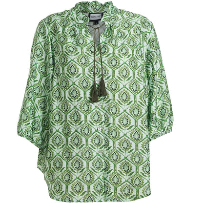 Gozzip Woman GTrine Blouse Blouse Green Print