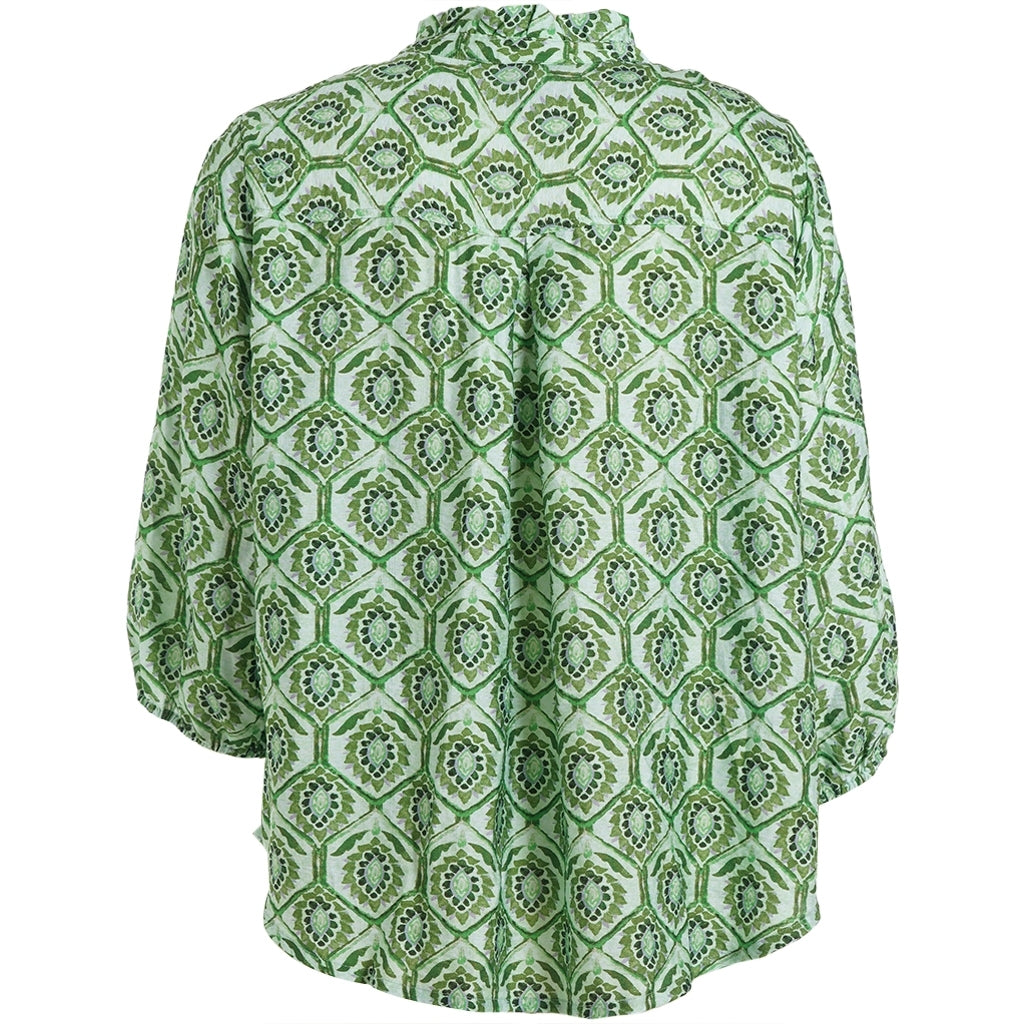 Gozzip Woman GTrine Blouse Blouse Green Print