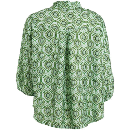 Gozzip Woman GTrine Blouse Blouse Green Print