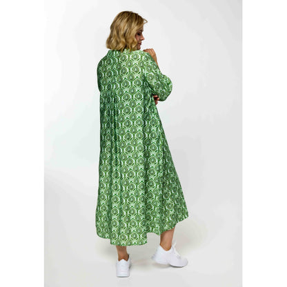 Gozzip Woman GUna Dress Dress Green Print