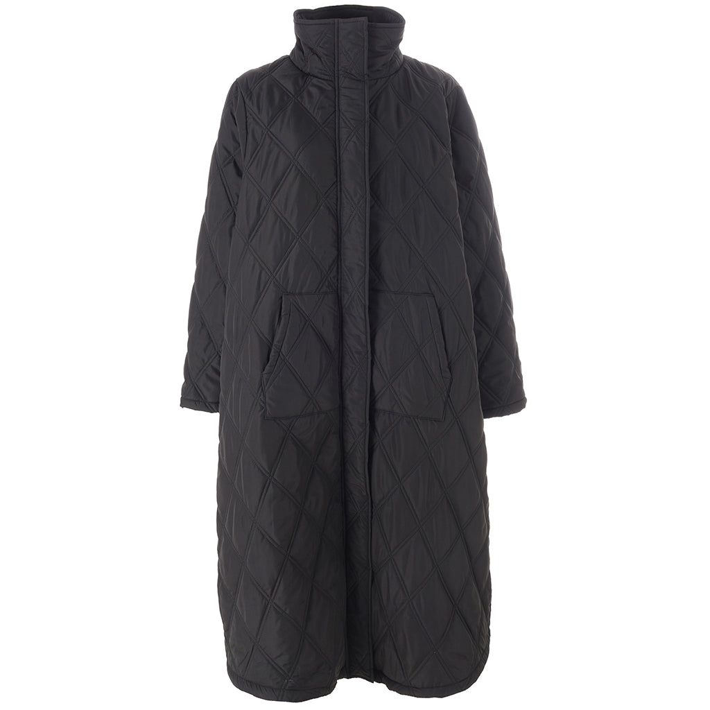 Gozzip Woman GVilma quiltet long Jacket Long Jacket Black