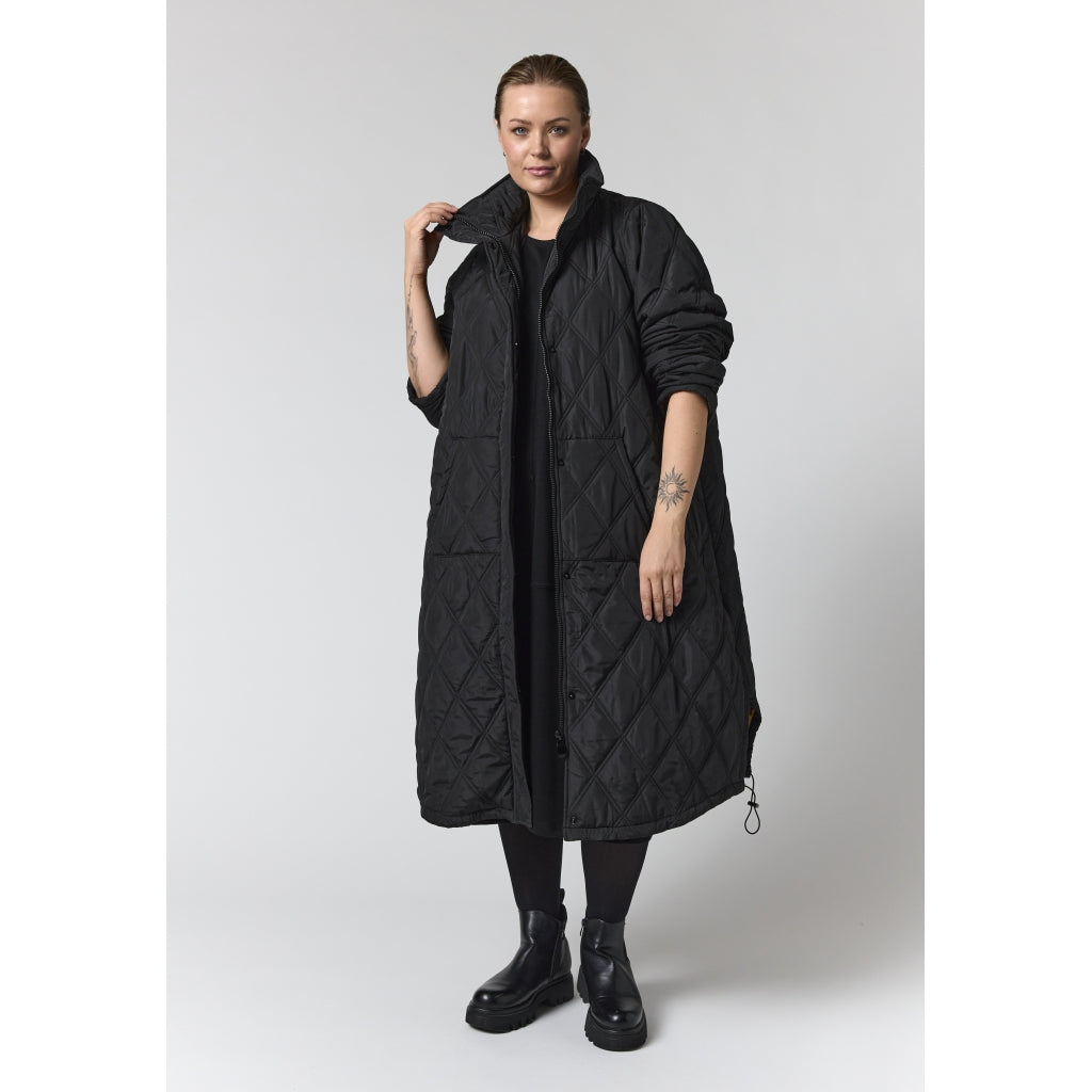 Gozzip Woman GVilma quiltet long Jacket Long Jacket Black