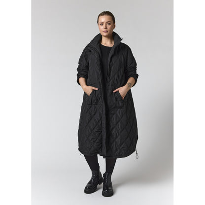 Gozzip Woman GVilma quiltet long Jacket Long Jacket Black
