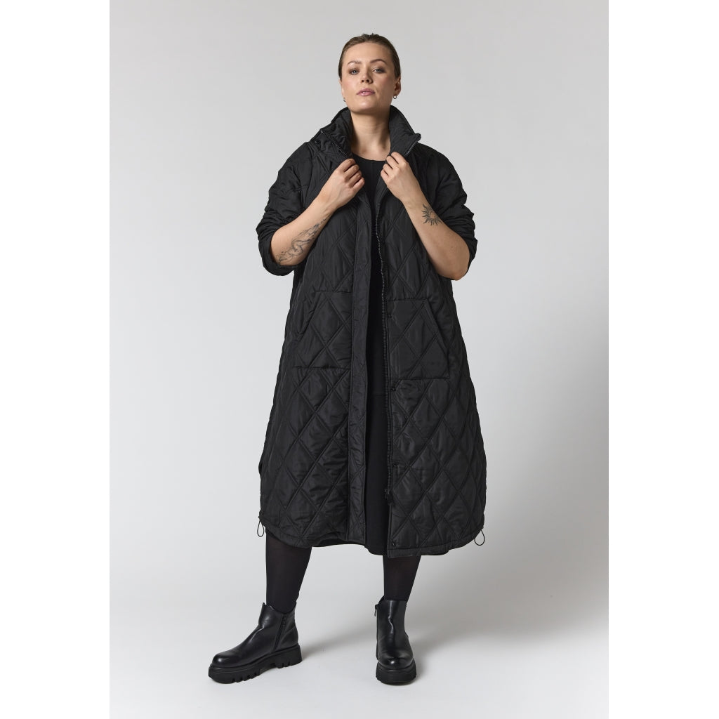 Gozzip Woman GVilma quiltet long Jacket Long Jacket Black