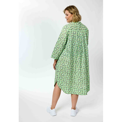 Gozzip Woman GViola Dress Dress Green Print