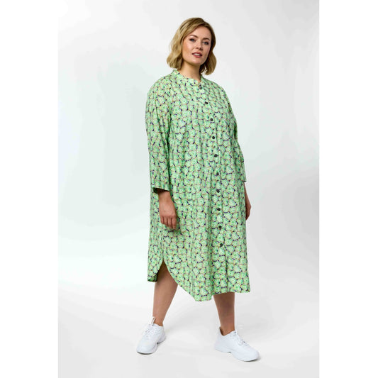 Gozzip Woman GViola Dress Dress Green Print