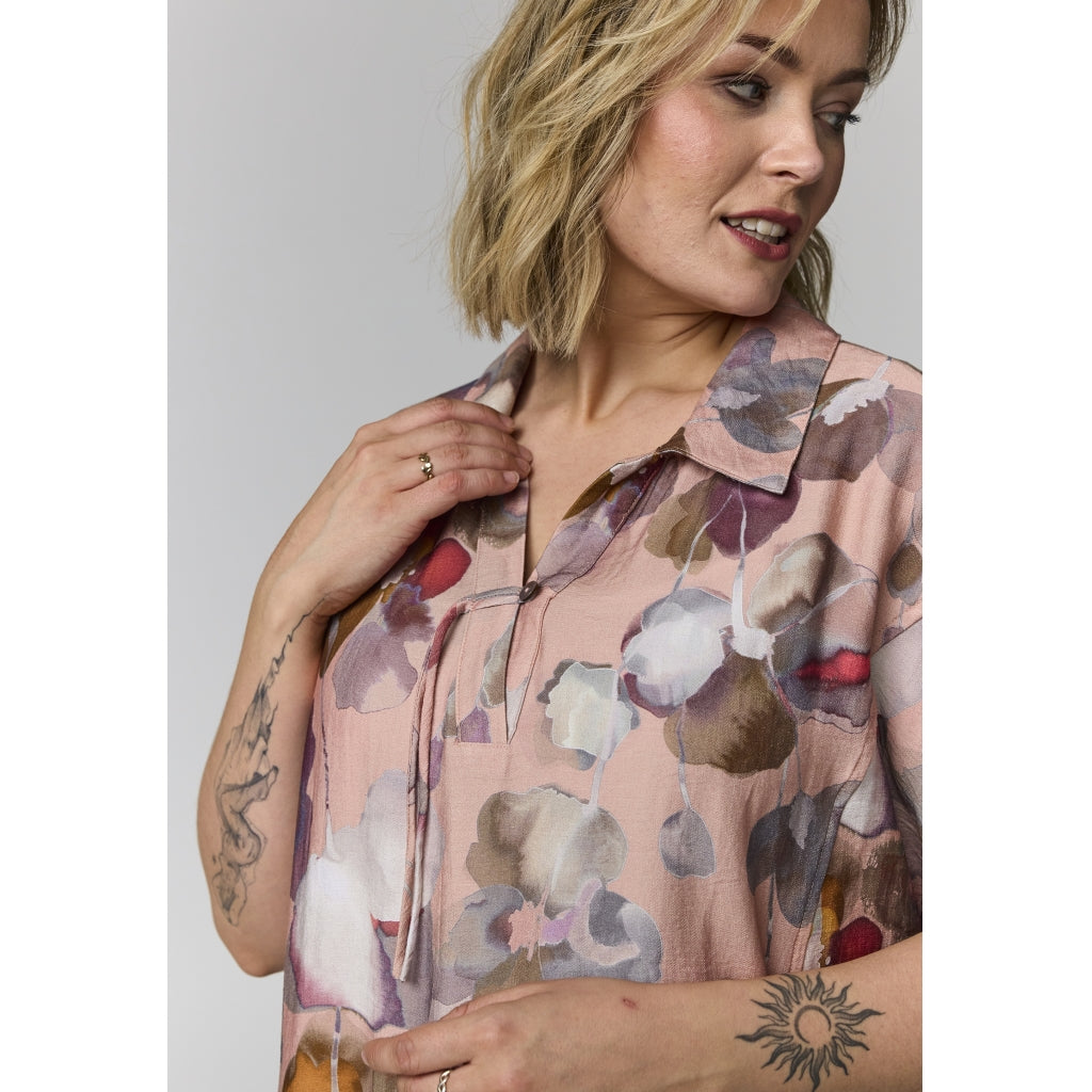 Gozzip Woman GViona Dress Dress Dusty rose with large flowers