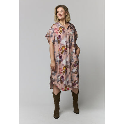 Gozzip Woman GViona Dress Dress Dusty rose with large flowers