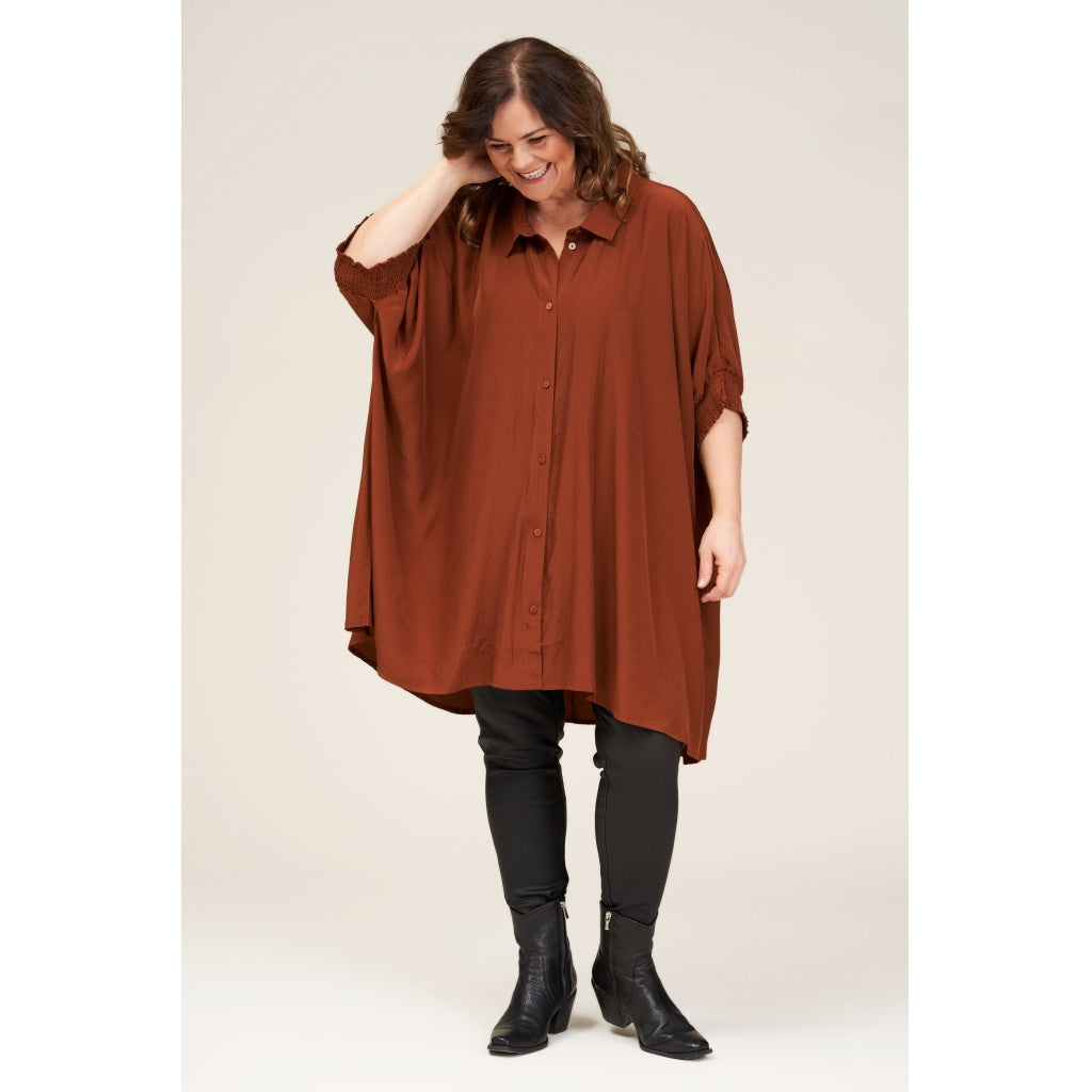 Gozzip Woman Gerda Oversize shirt Tunic Oversize shirt tunic Nougat