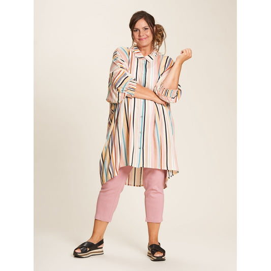Gozzip Woman Gerda Oversize shirt Tunic Oversize shirt tunic Multi Striped