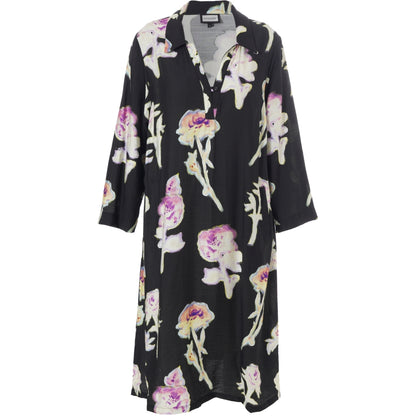 Gozzip Woman Gingse Dress Dress Black printed