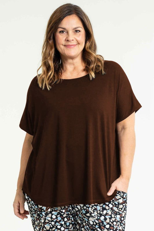 Gozzip Woman Gitte T-shirt T-Shirt 16 Brown