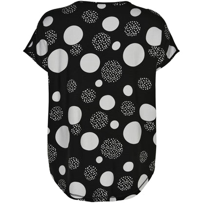 Gozzip Woman Gitte T-shirt T-Shirt Black with white dots