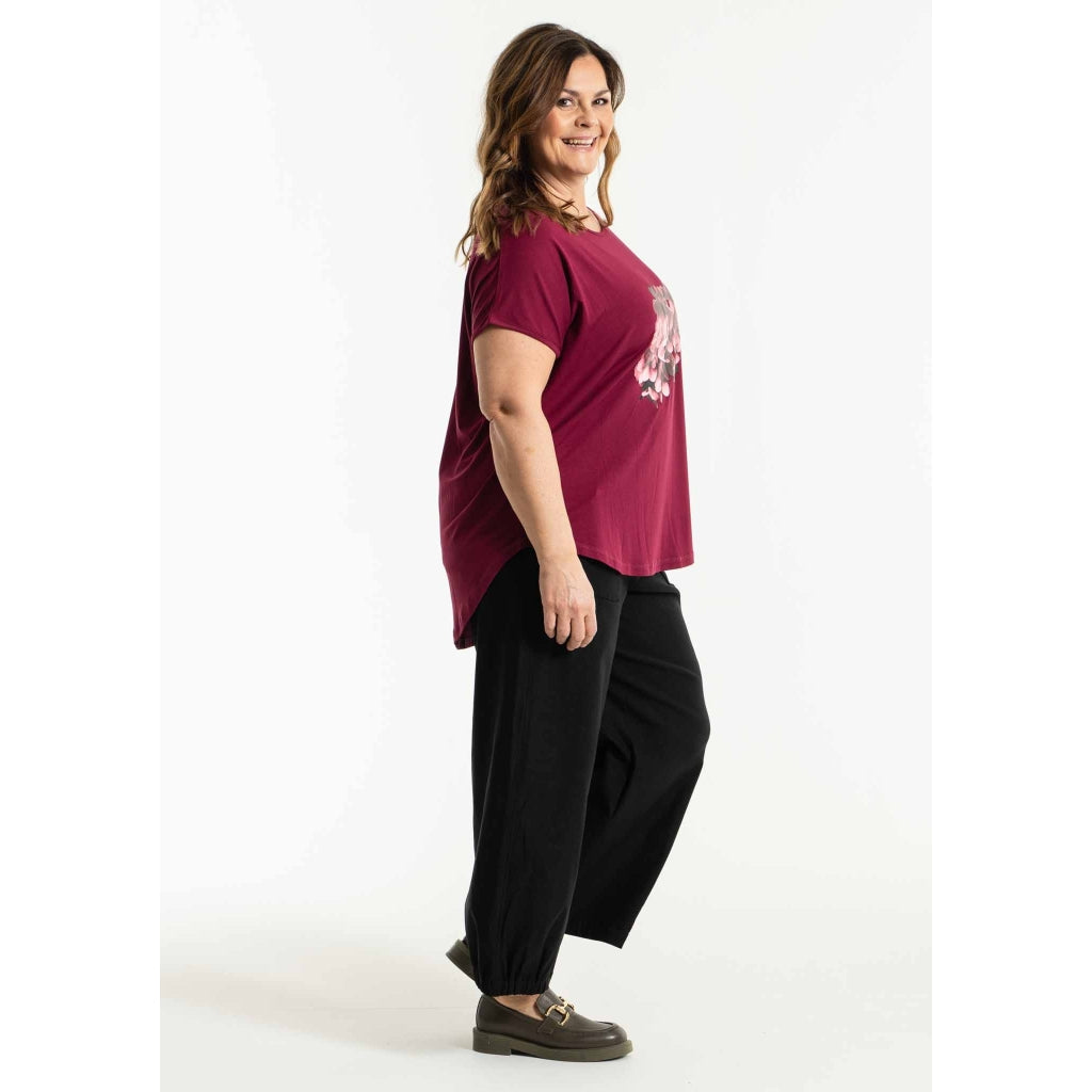 Gozzip Woman Gitte T-shirt with print T-Shirt Zinfandel