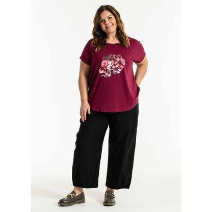 Gozzip Woman Gitte T-shirt with print T-Shirt Zinfandel