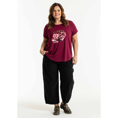 Gozzip Woman Gitte T-shirt with print T-Shirt Zinfandel