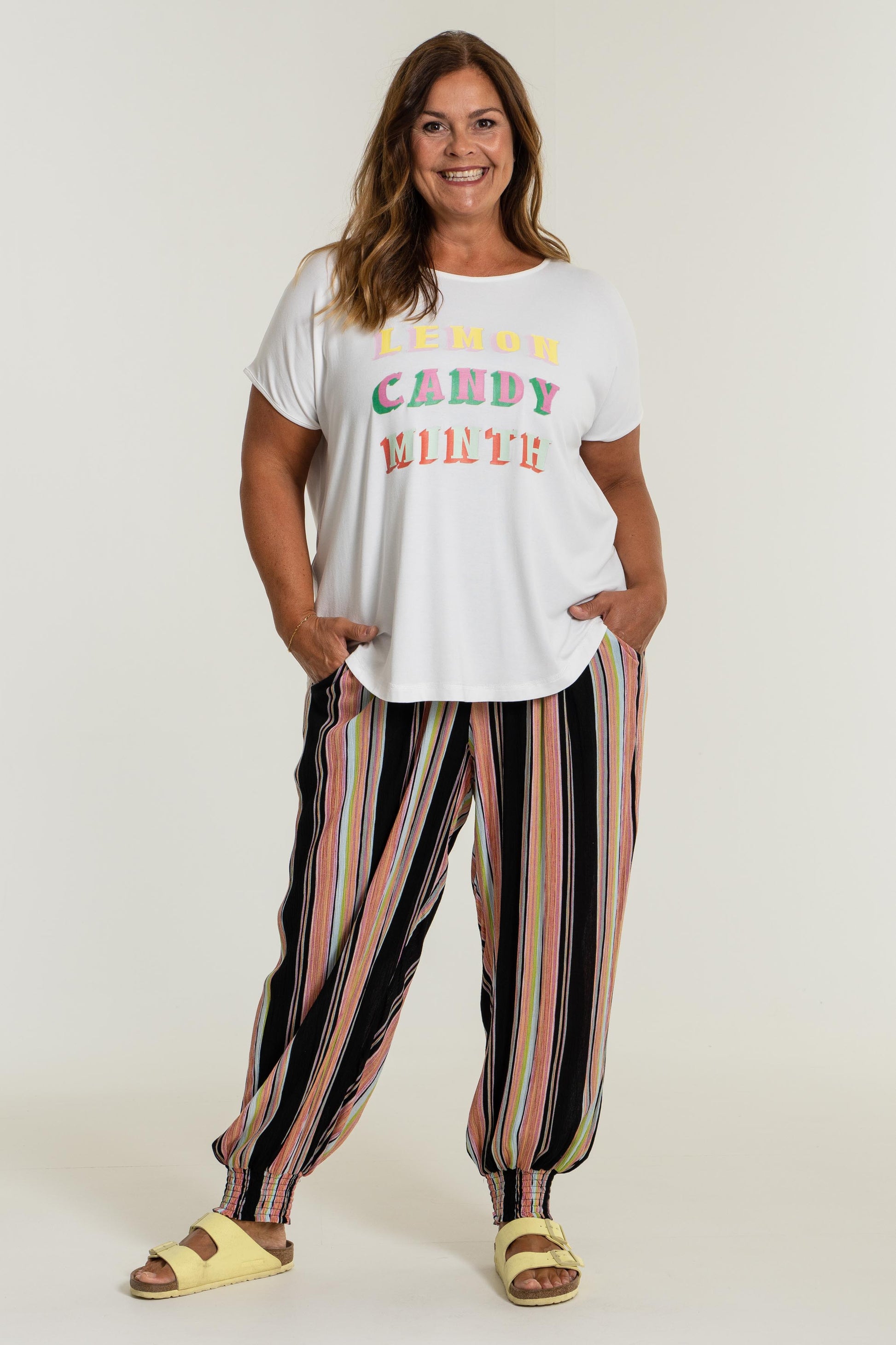 Gozzip Woman Gitte T-shirt with print - FLERE FARVER T-Shirt White