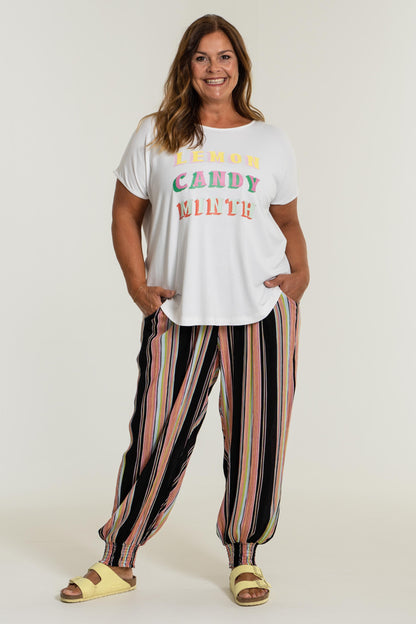 Gozzip Woman Gitte T-shirt with print - FLERE FARVER T-Shirt White