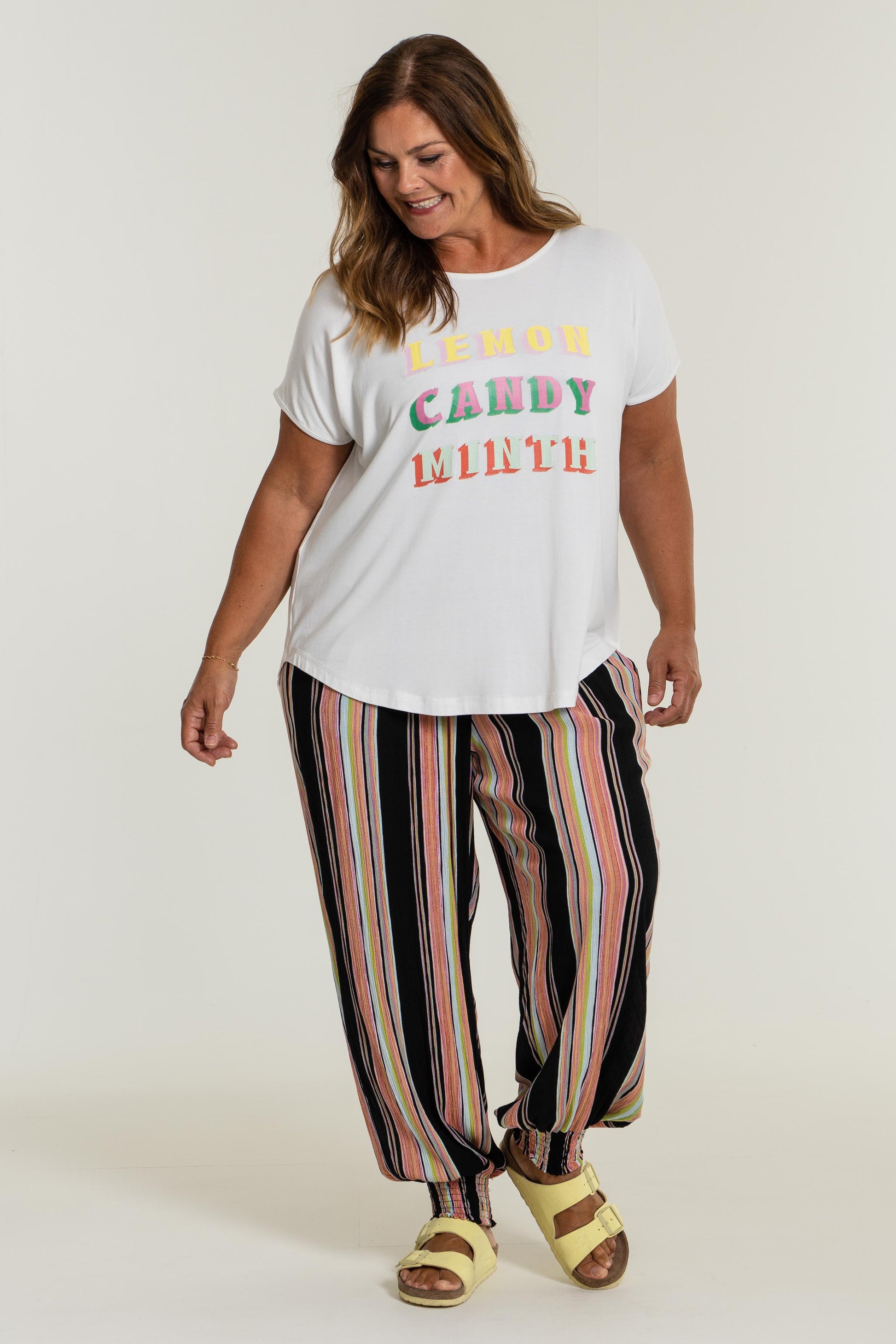 Gozzip Woman Gitte T-shirt with print - FLERE FARVER T-Shirt White