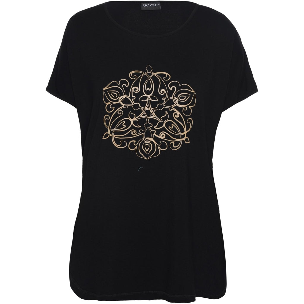 Gozzip Woman Gitte T-shirt with print - MORE COLOURS T-Shirt Black