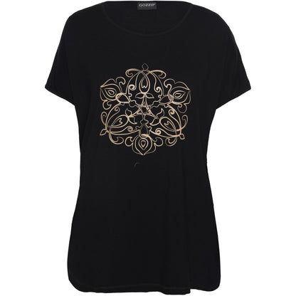 Gozzip Woman Gitte T-shirt with print - MORE COLOURS T-Shirt Black