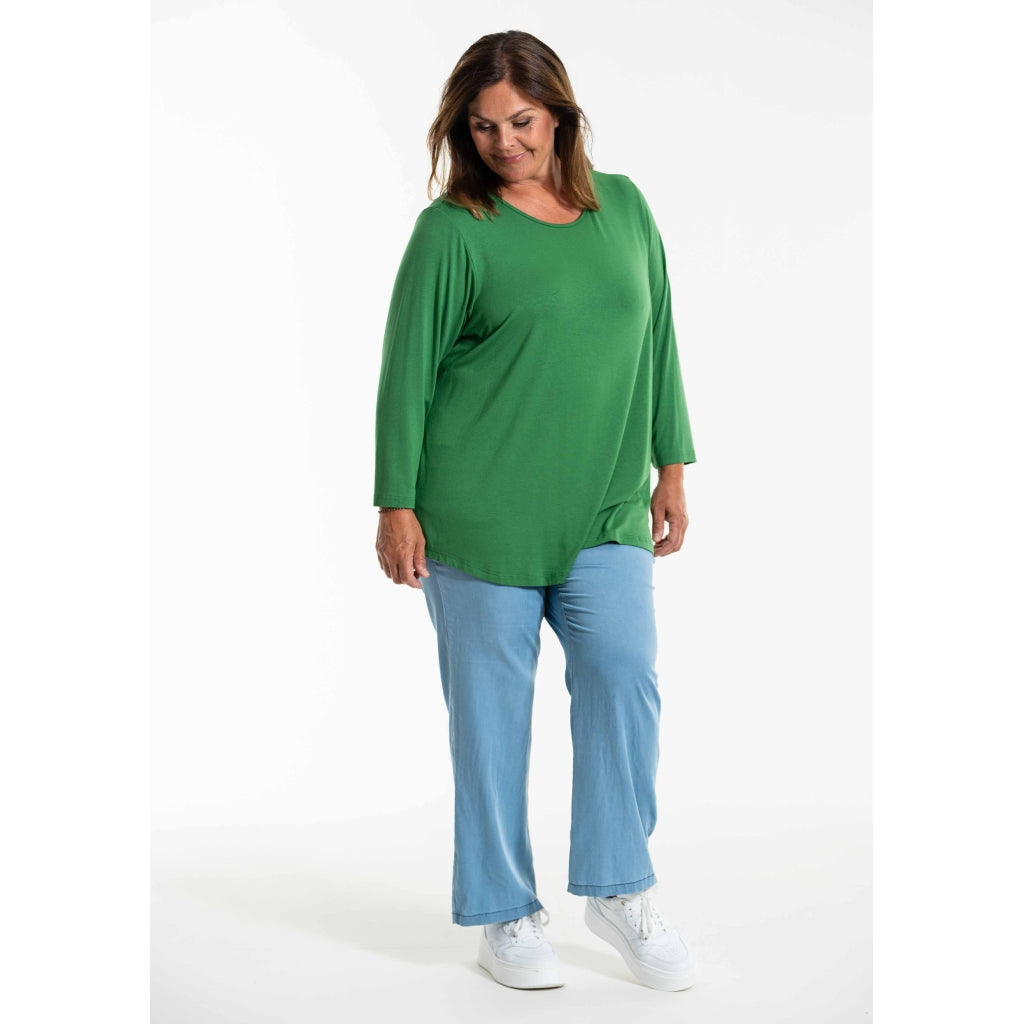 Gozzip Woman Gitte t-shirt with long sleeves T-Shirt Green