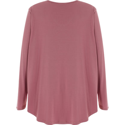 Gozzip Woman Gitte t-shirt with long sleeves with print T-Shirt Winter Rose