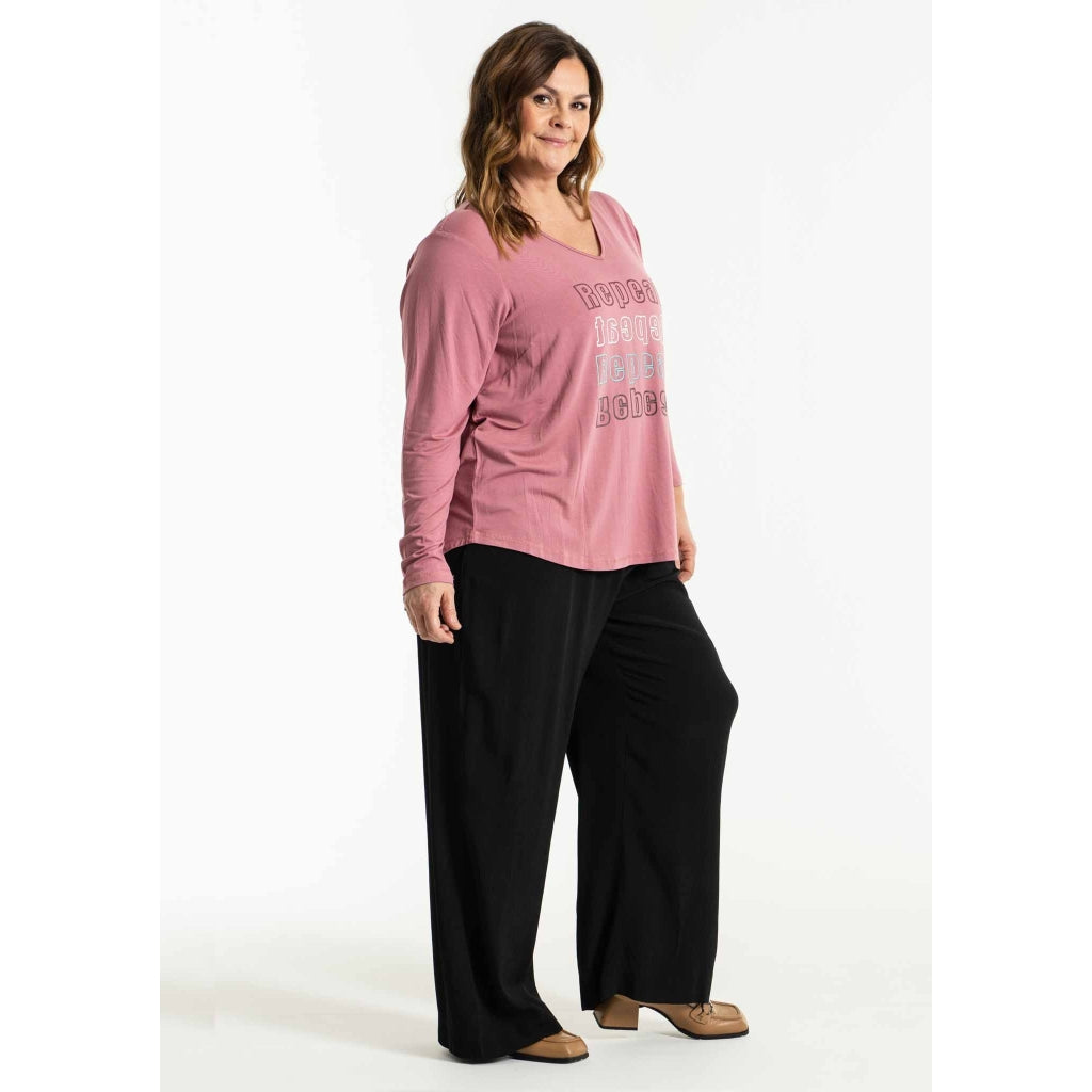 Gozzip Woman Gitte t-shirt with long sleeves with print T-Shirt Winter Rose