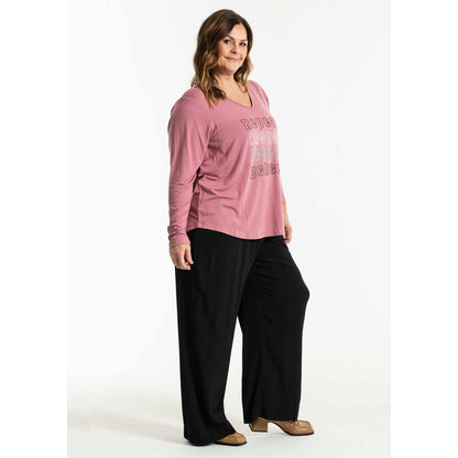 Gozzip Woman Gitte t-shirt with long sleeves with print T-Shirt Winter Rose