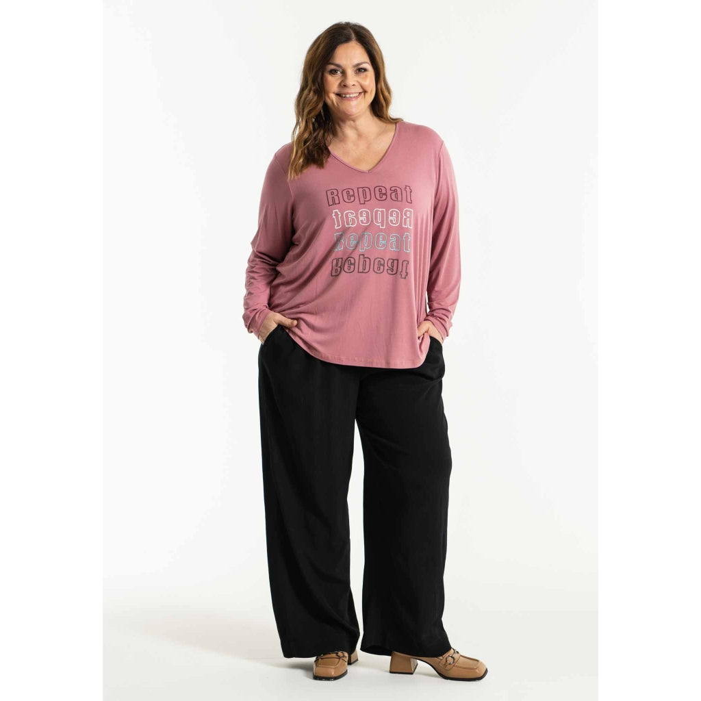 Gozzip Woman Gitte t-shirt with long sleeves with print T-Shirt Winter Rose