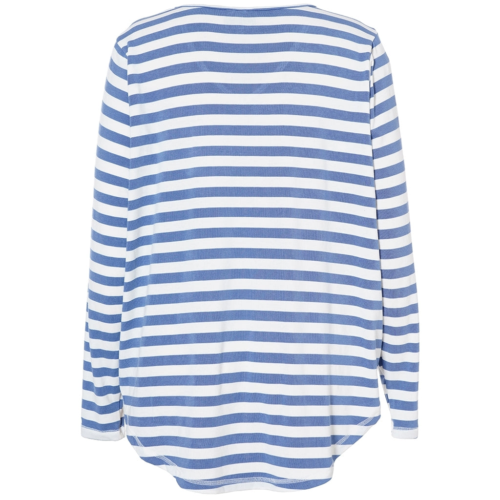 Gozzip Woman Gitte t-shirt with long sleeves with stripe T-Shirt Lake Stripe