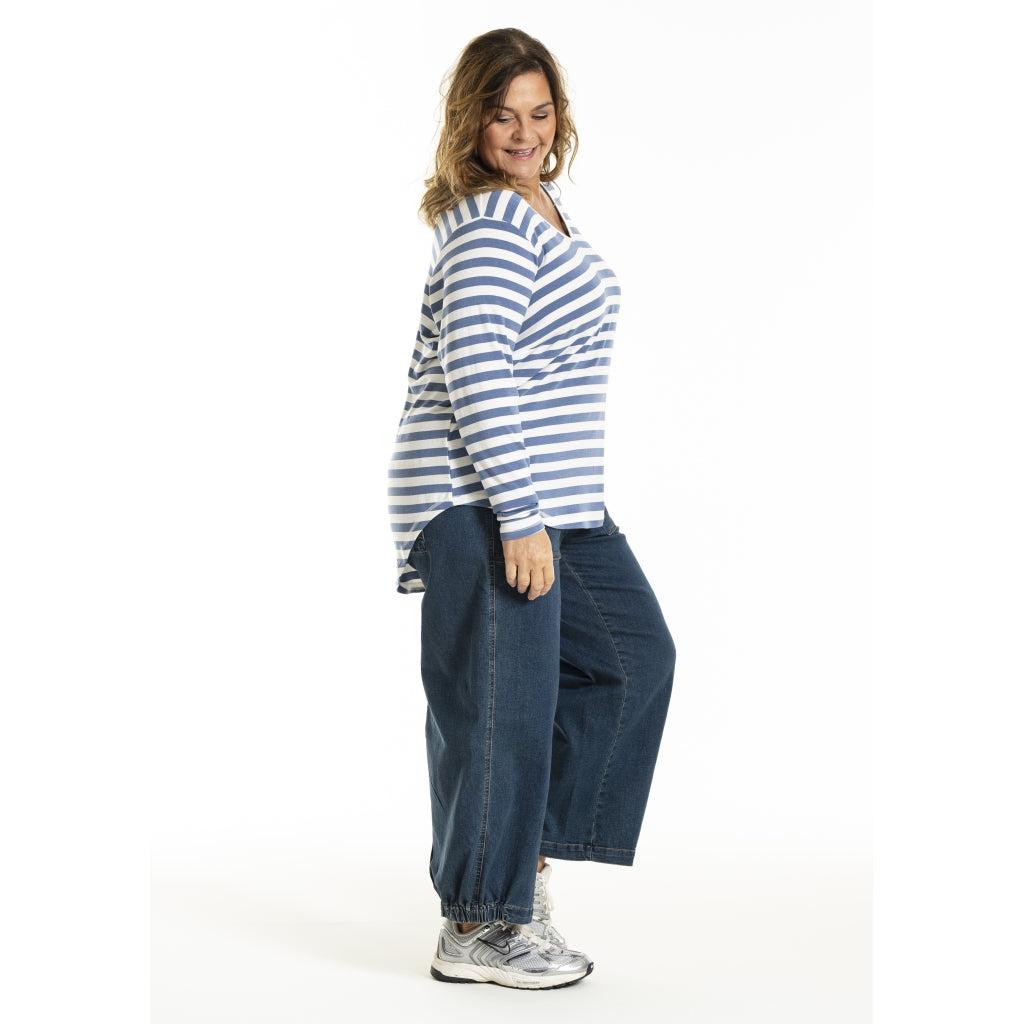 Gozzip Woman Gitte t-shirt with long sleeves with stripe T-Shirt Lake Stripe