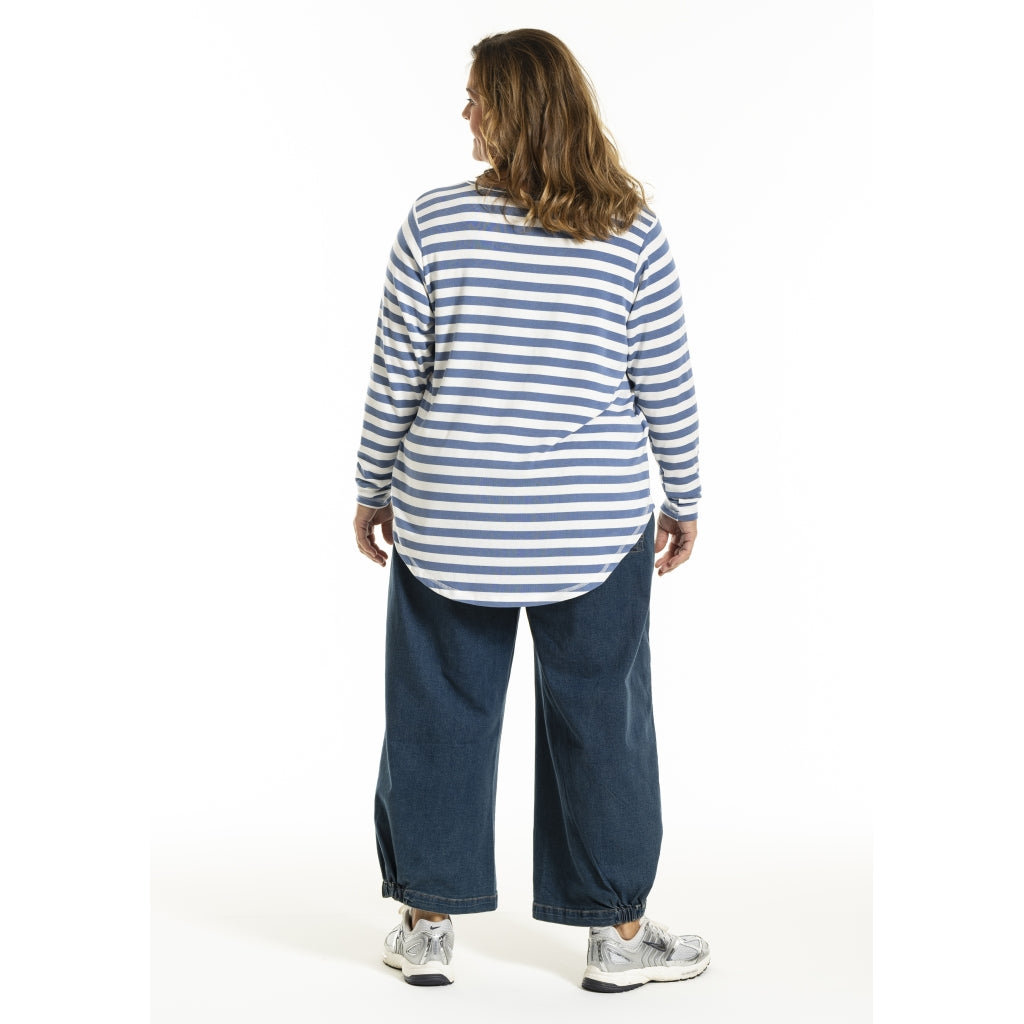 Gozzip Woman Gitte t-shirt with long sleeves with stripe T-Shirt Lake Stripe