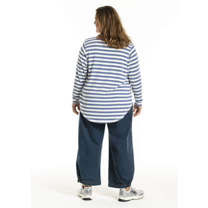 Gozzip Woman Gitte t-shirt with long sleeves with stripe T-Shirt Lake Stripe