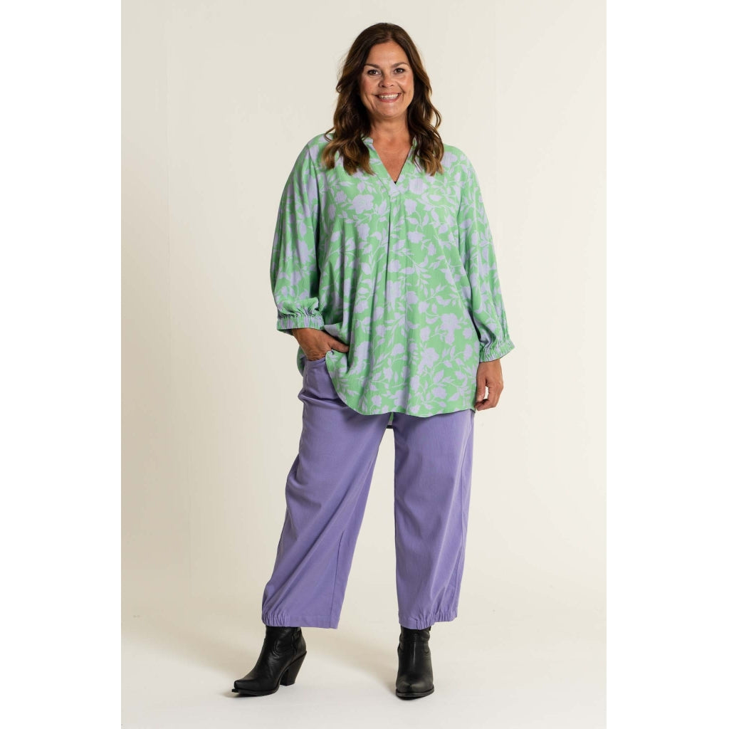 Gozzip Woman Grethe Blouse Blouse Green - Lilac