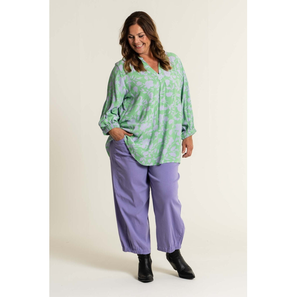 Gozzip Woman Grethe Blouse Blouse Green - Lilac