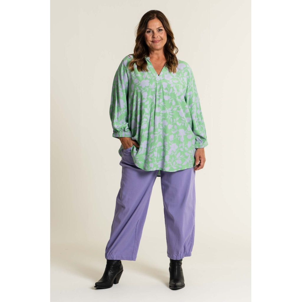 Gozzip Woman Grethe Blouse Blouse Green - Lilac