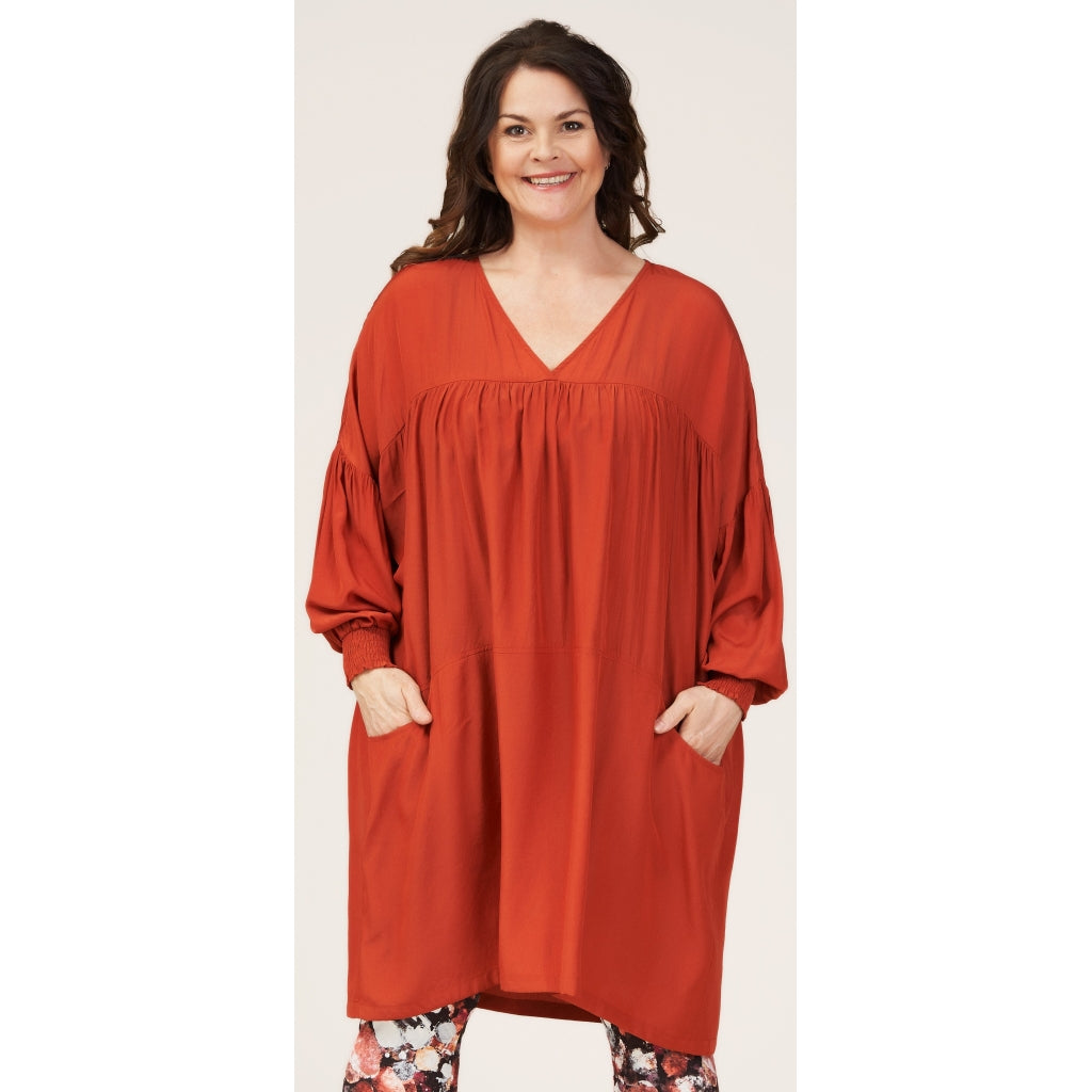 Gozzip Woman Hannah Oversize Tunic Oversize Tunic Paprika