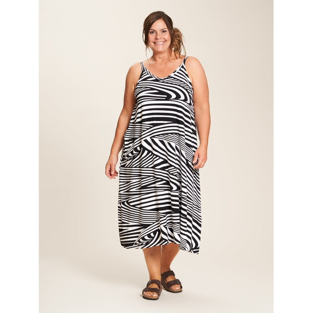 Gozzip Woman Janie strop Dress Dress Black/White