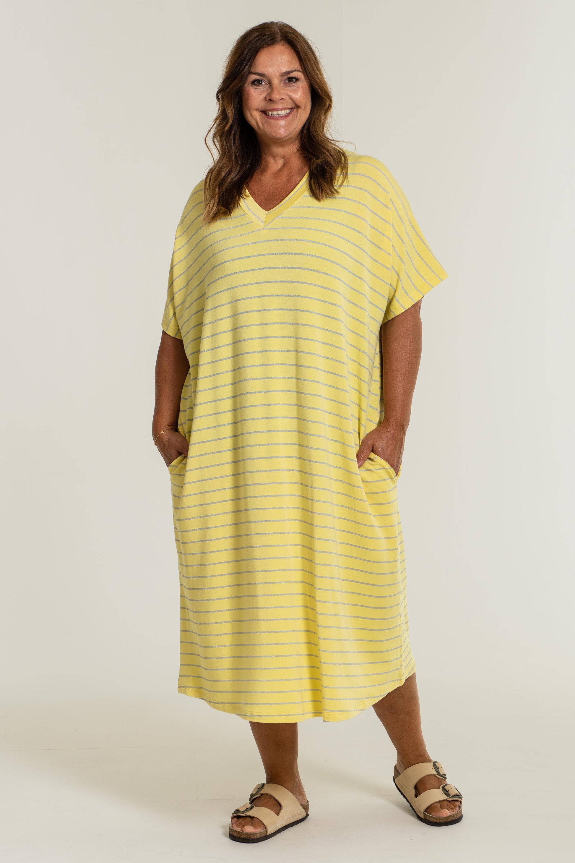 Gozzip Woman Jill Dress- MORE COLOURS Dress Yellow/Silver