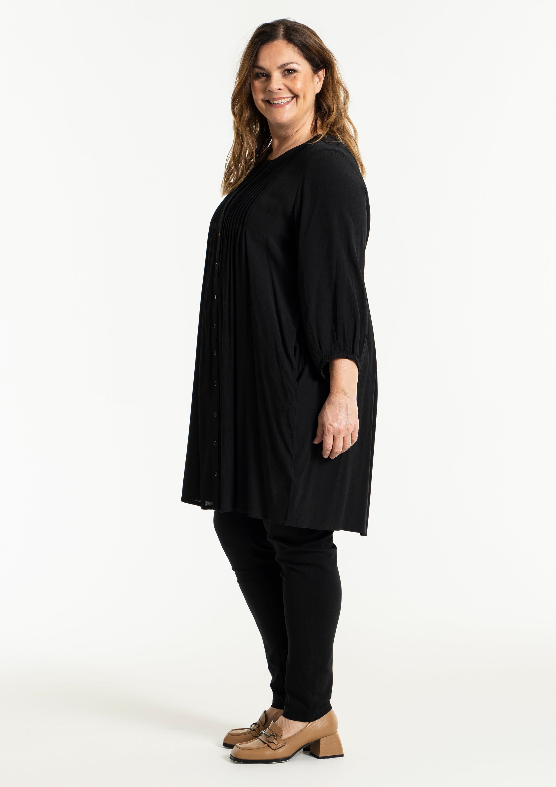 Gozzip Woman Johanne Shirt Tunic Shirt Tunic Black