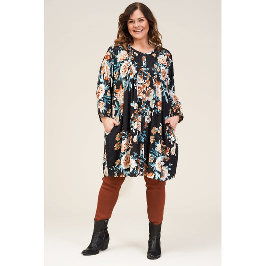Gozzip Woman Johanne Shirt Tunic Shirt Tunic Black printed