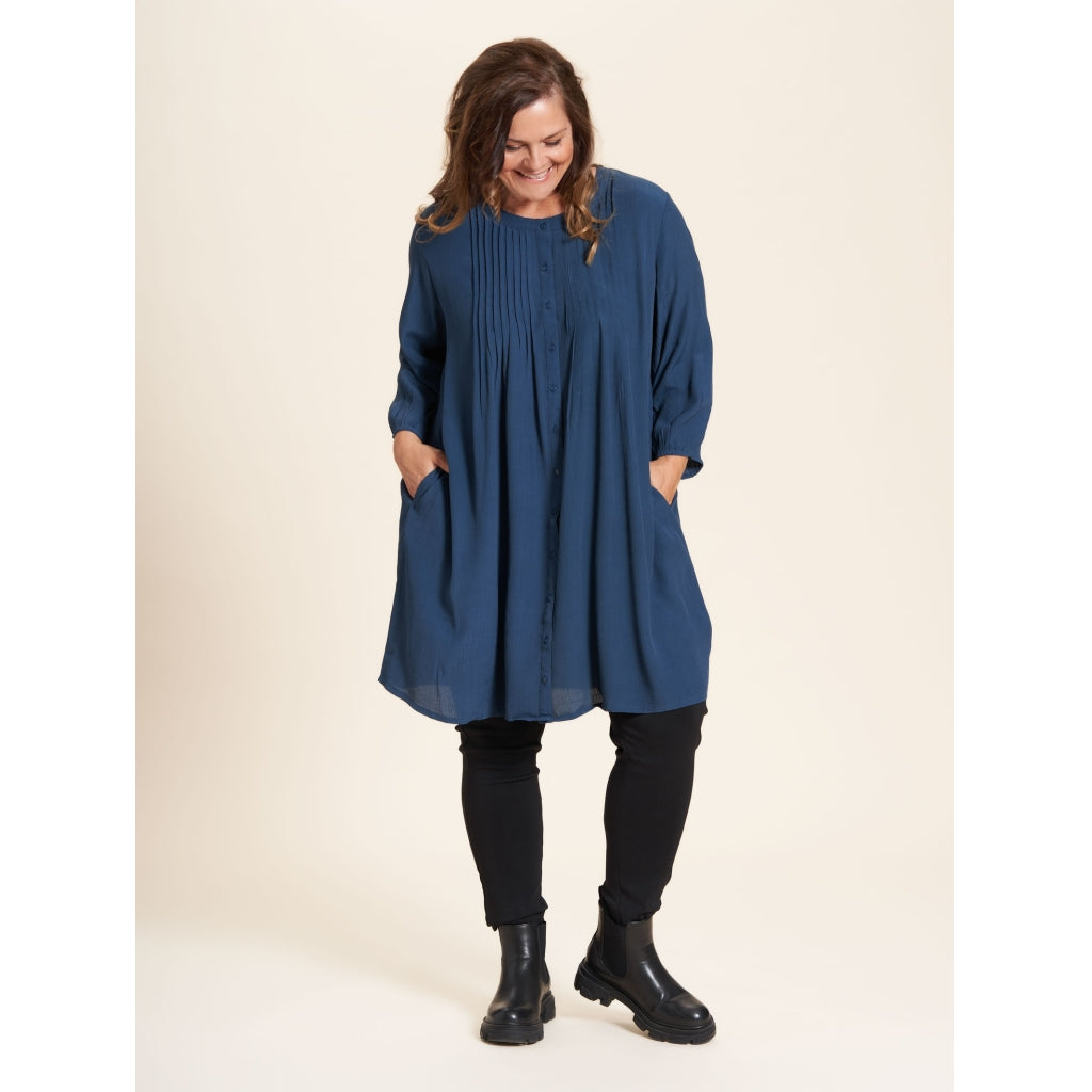 Gozzip Woman Johanne Shirt Tunic Shirt Tunic Dusty Blue