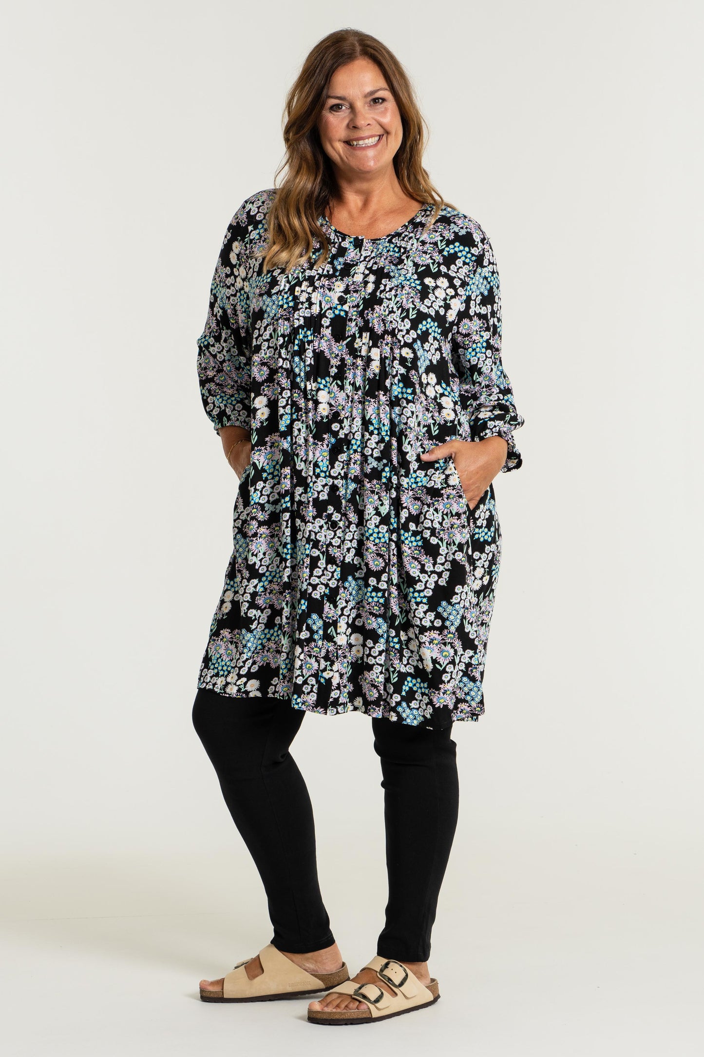 Gozzip Woman Johanne Shirt Tunic Shirt Tunic Black printed