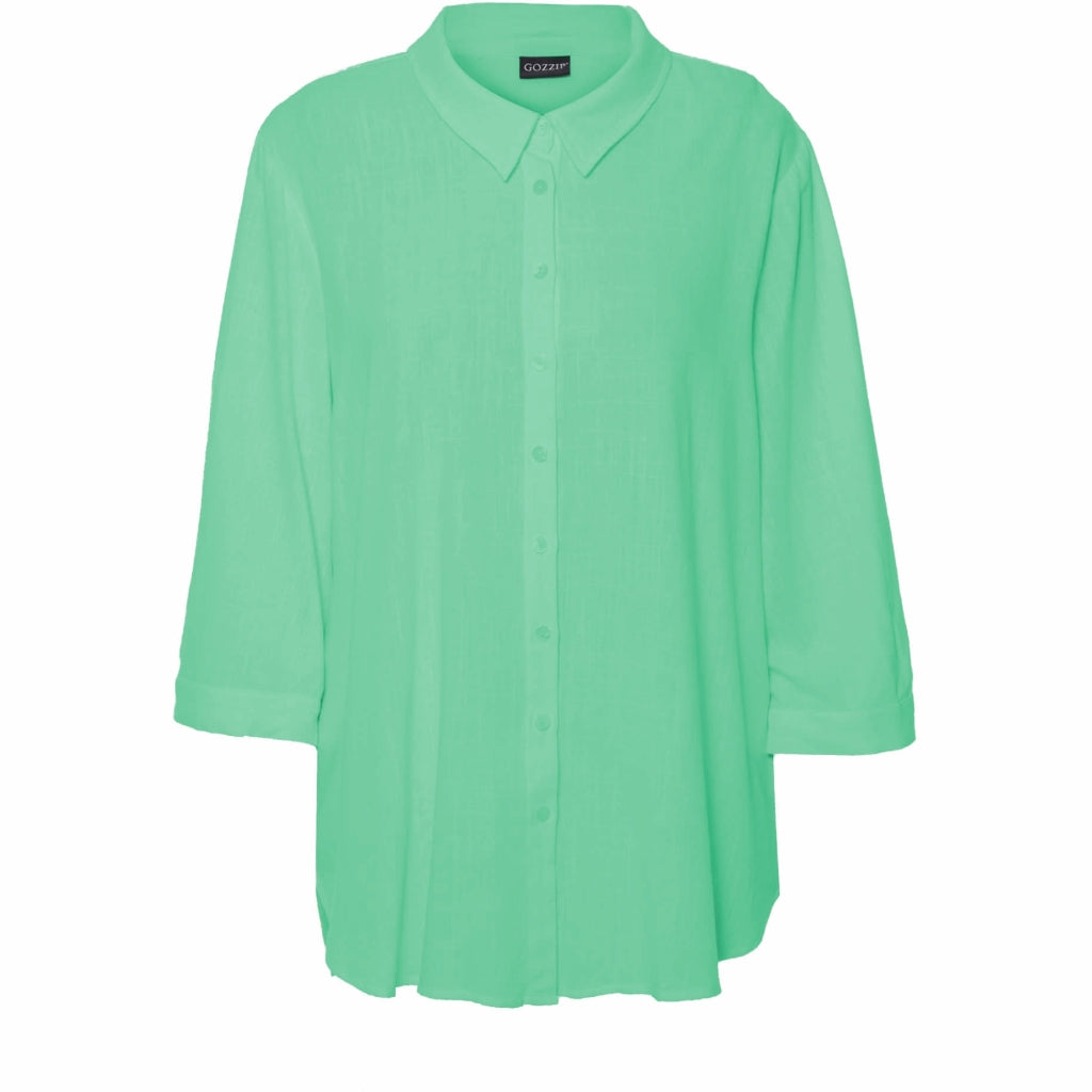 Gozzip Woman Karina Shirt Blouse - FLERE FARVER Shirt Blouse Absinthe Green