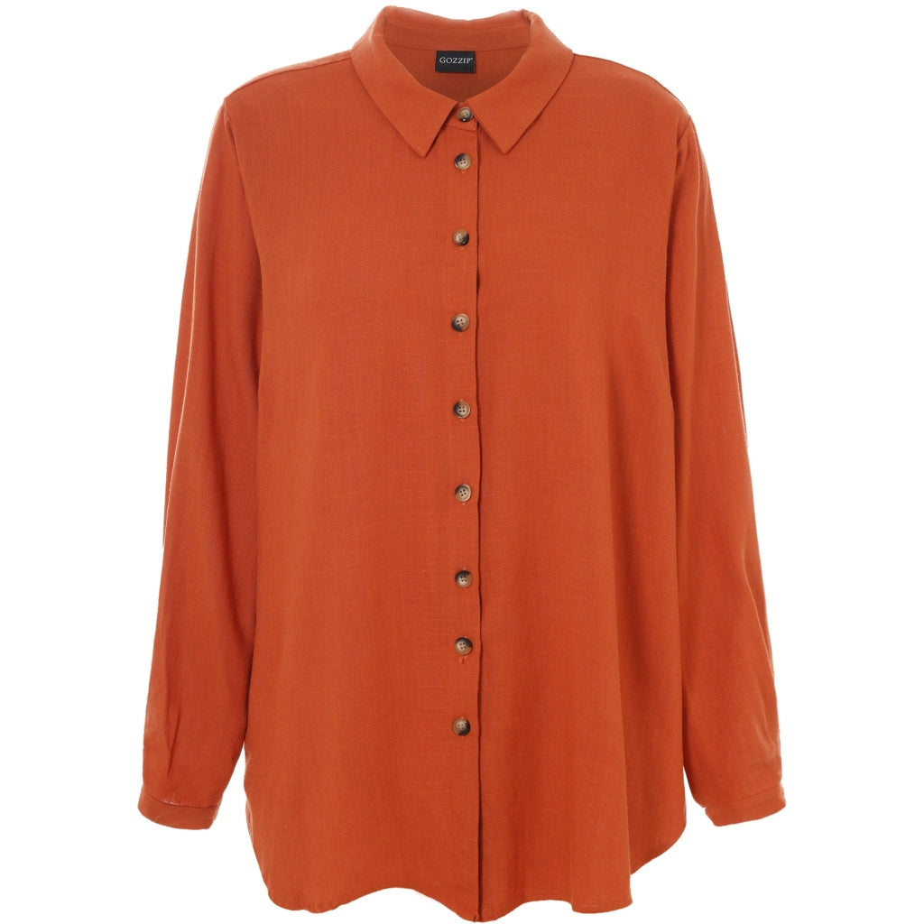 Gozzip Woman Karina Shirt Blouse - MORE COLOURS Shirt Blouse Terracotta