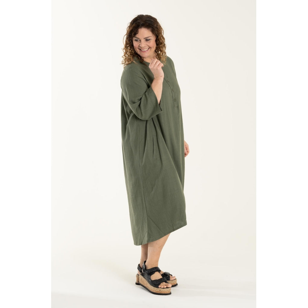 Gozzip Woman Lenette Dress Dress Army Green