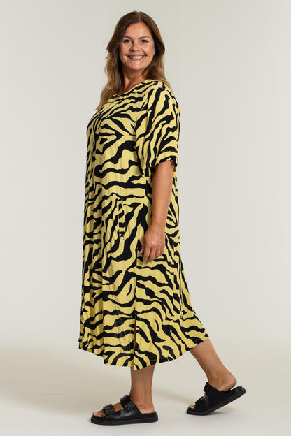 Gozzip Woman Lenja Dress - MORE COLOURS Dress Lemon/Black